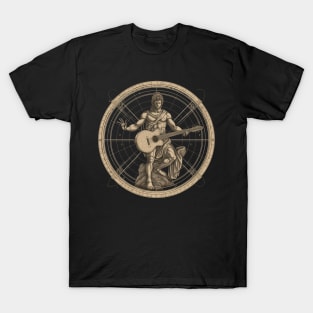 Da Vinci Vitruvian Man Guitar Rock T-Shirt